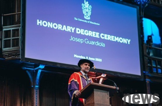 Guardiola was awarded an honorary degree by the University of Manchester to recognize his contribution to the city over the past 9 years