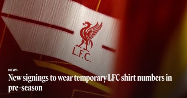 🚨Liverpool official: New players will wear temporary numbers, Wilz No. 58&Korkez No. 57