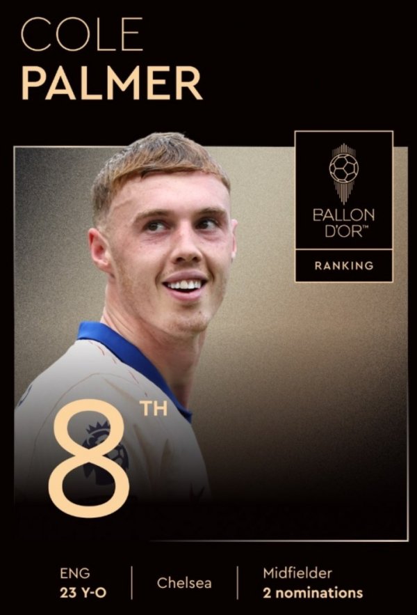 Is the 8th reasonable? 23-year-old Palmer last season: double championship + fourth place in the Premier League, 52 games, 18 goals and 14 assists