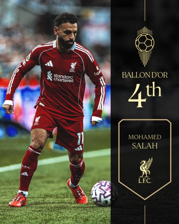Participated in 57 balls and ranked fourth in the Golden Ball! Only 4 journalists voted for Salah for the first time, 11 people did not vote for him